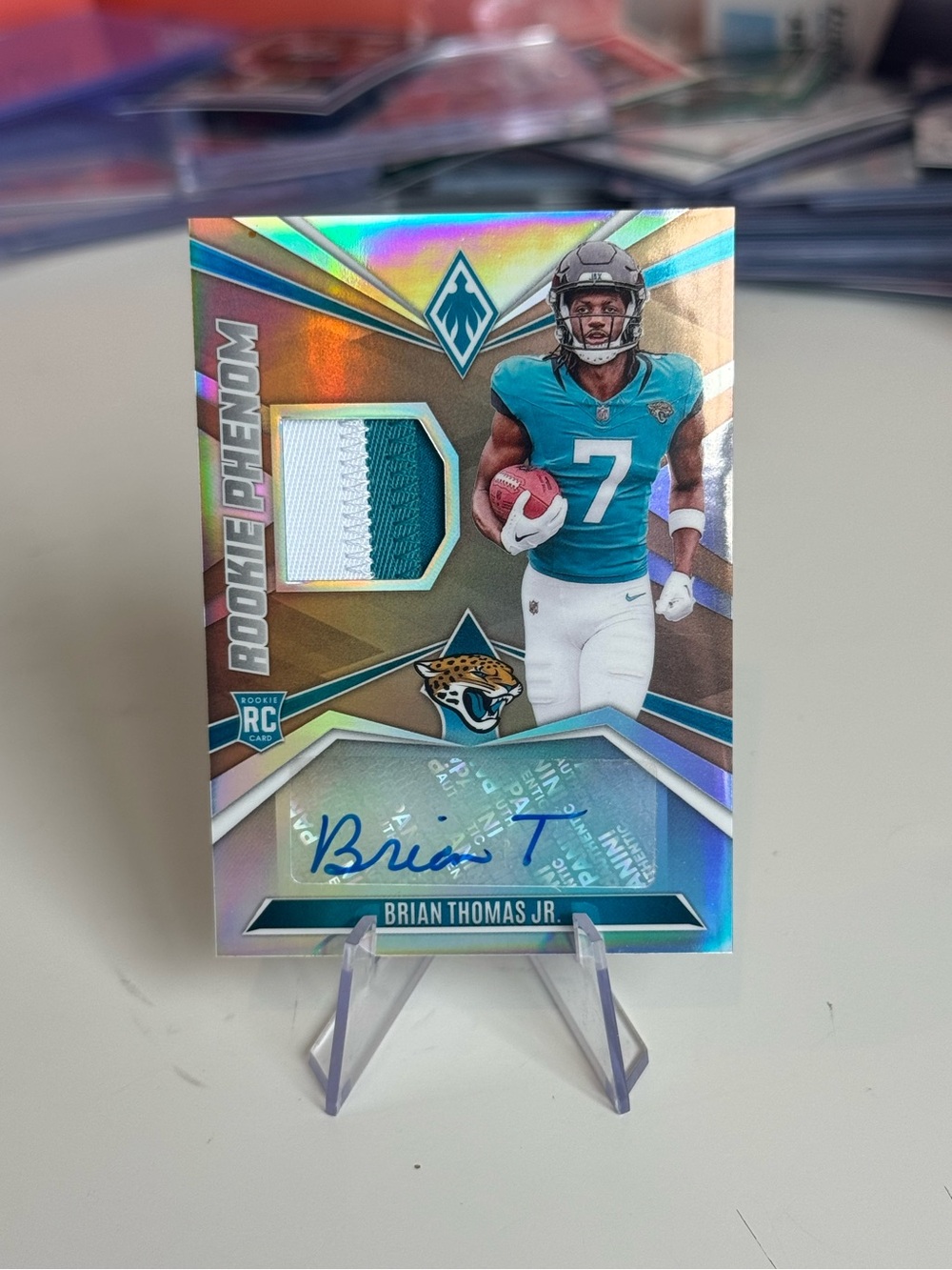 🔥 2024 Brian Thomas Jr. Panini Phoenix /33 Tri Color Autographed Rookie Card